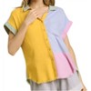 Women's Color Block Gauze Top - umgee - 2 of 4