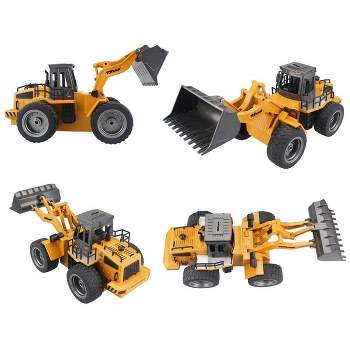 Top Race RC Construction Toy Tractor w/ Lights & Sounds | 4WD Alloy Metal & Plastic | 2.4Ghz | 11"x5.7" Rubber Tires