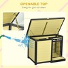 UbMelt Dog House with Flip Top Waterproof Dopg Kennel PVC Plastic Pet Shelter Cage for Small MediumDogs,Yellow - 4 of 4