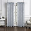 RT Designers Collection Andrea Emb Metallic Doily Rod Pocket Room Darkening Curtain Panels for Bedroom 54" x 95" Silver - 2 of 4