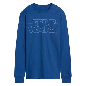 Men's - Star Wars - Logo Outline Long Sleeve Graphic T-Shirt - 1 of 3