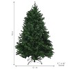 Sunnydaze Indoor Artificial Unlit Majestic Pine Full Christmas Tree with Metal Stand and Hinged Branches - 6' - Green - 3 of 4