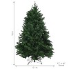 Sunnydaze Indoor Artificial Unlit Majestic Pine Full Christmas Tree with Metal Stand and Hinged Branches - 6' - Green - image 3 of 4