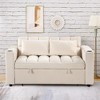 KTMBDW 2 in 1 Pull Out Couch,58" Convertible Sleeper Sofa Bed, Loveseat with Cup Holders,Storage Pockets,USB for Living Room,Bedroom,Apartment - 3 of 4