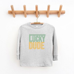The Juniper Shop Block Checkered Lucky Dude Youth Long Sleeve Tee - 1 of 3