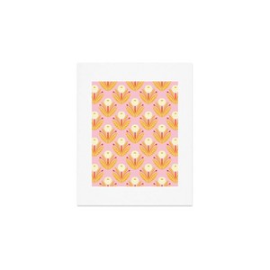 Deny Designs Maritza Lisa Happy White Dahlias Pattern Art Print - 1 of 4