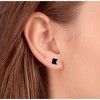 Donatello Gian Sterling Silver Black Rhodium Plated 6MM Square Studs - 2 of 2