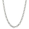 Black Bow Jewelry 8mm, Sterling Silver Oval Solid Rolo Chain Necklace - 3 of 4