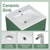 Lyngins 18" Freestanding Bathroom Vanity with Ceramic Sink, Vanity Cabinet with Door Shelf & Adjustable Shelf, Bathroom Storage Cabinet - 3 of 4