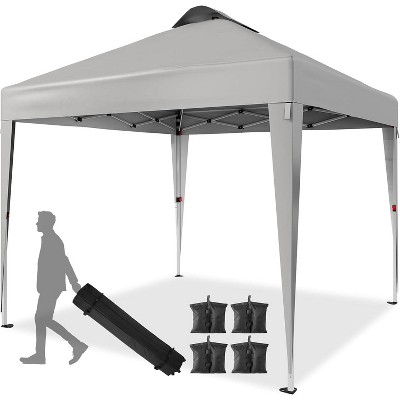10x10 Pop Up Camping Tent,  Pop Up Canopy Tent, Tarp Beach Tent w/ 4 Sandbags, Waterproof Sun Shelter Gazebo for Party, Camping, Commercial Events