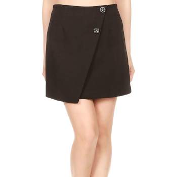 Anna-Kaci Women's Asymmetrical Tulip Hem Mini Skirt