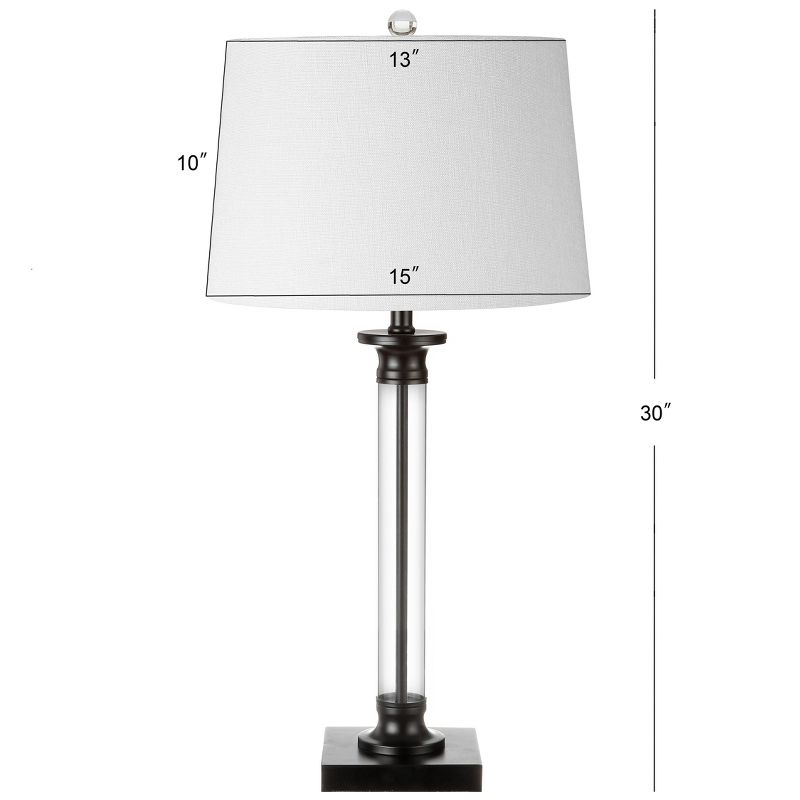 30&#34; (Set of 2) Mason Glass/Metal Table Lamp (Includes LED Light Bulb) Black - JONATHAN Y, 5 of 9