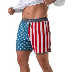 Burlebo Men's Swim Trunk Shorts With Built-in Liner - 1 of 4