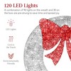 Best Choice Products 36in Pre-Lit Outdoor Christmas Wreath, LED Metal Holiday Décor w/ 120 Lights, Bow - 3 of 4