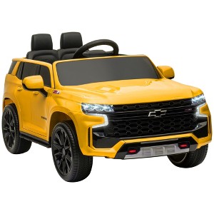 Aosom Licensed Chevrolet TAHOE Electric Car for Kids with Remote Control, 12V Battery Powered Ride On Car with LED Lights, MP3, Horn, Music - 1 of 4