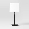 Square Base Stick Lamp with USB Black - Threshold™ - image 2 of 4