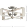 Progress Lighting, Boundary Collection, 4-Light Flush Mount, Brushed Nickel, Grey Washed Oak Wood - 4 of 4