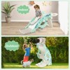 Costway 4-in-1 Kids Slide Rocking Toy Slide Rocking Horse w/Basketball Hoop Rings Pink\Green - 2 of 4