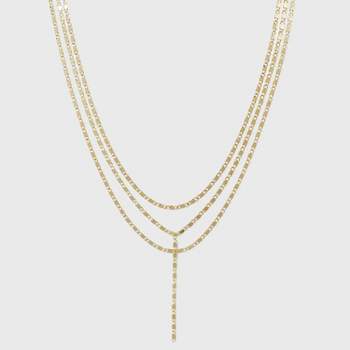 SUGARFIX by BaubleBar Layered Y-Chain Necklace - Gold
