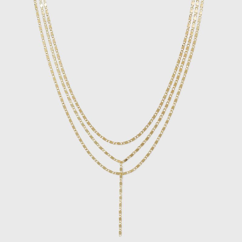 SUGARFIX by BaubleBar Layered Y-Chain Necklace - Gold, 1 of 4