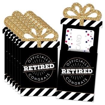Big Dot of Happiness Happy Retirement - Retirement Party Money and Gift Card Sleeves - Nifty Gifty Card Holders - Set of 8