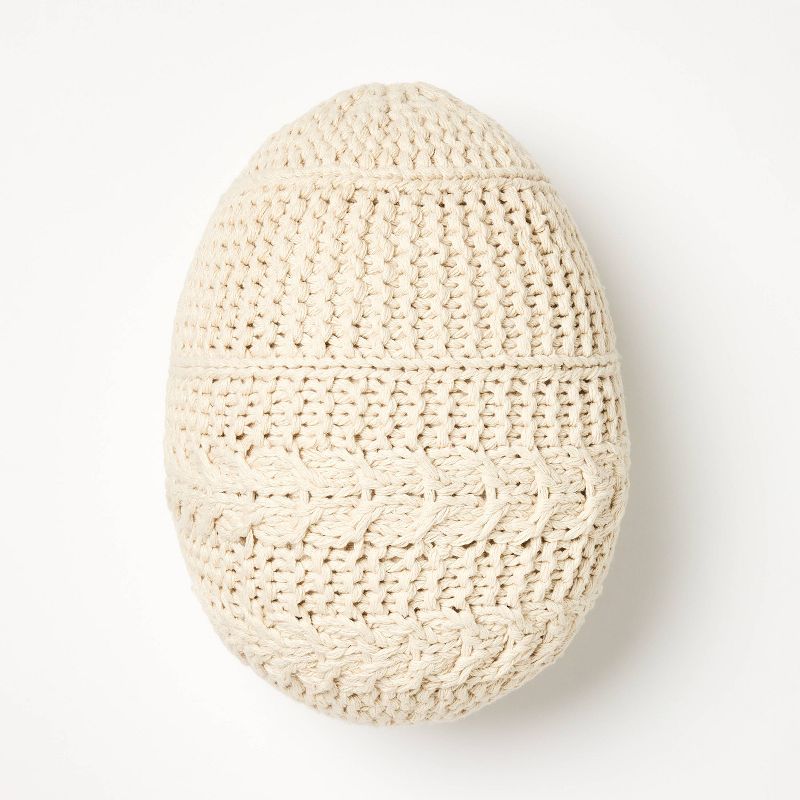 Shaped Crochet Egg Throw Pillow - Threshold™ designed with Studio McGee, 1 of 11