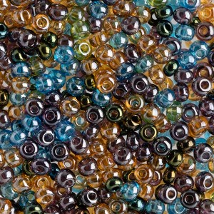 John Bead Czech Glass Seed Beads 6/0 (100g) Crystal Luster Mix Beads for DIY Art Crafts Jewelry Bracelets Necklaces Earrings Making - 1 of 4