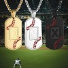 Baseball Necklace for Boys,Initial Dog Tag Necklace for Men,Baseball Athletes Accessories Pendant 24 Inch Chain,Graduation Jewelry - 4 of 4