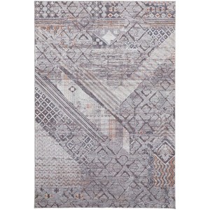 Francisco Transitional Abstract Ivory/Gray Area Rug - 1 of 4