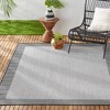7'9" x 10'2" New York Patio Country Landry Indoor/Outdoor Rug Gray/Black - Nicole Miller: UV & Weather-Resistant, Woven Loop Pile - 4 of 4