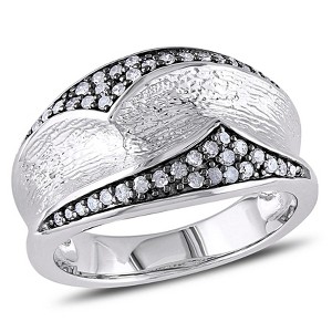 EVERLY JEWELRY | Sterling Silver 1/4 CT TW Diamond Ring Black Rhodium Plated - 1 of 4