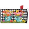 Gerber Daisy Watering Can Spring Mailbox Cover Checkered Standard Briarwood Lane - 3 of 3