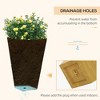 Okak 28IN Tall Plant Pots with Drainage Hole Set of 3, Weather-Resistant Outdoor Planter, Flower Pots for Garden, Patio, Backyard - 4 of 4