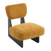Vynxaria [Set of 2] Modern Lounge Chair with Polyester Upholstery Sturdy Wood Base With Walnut Finish Minimalist and Stylish - 4 of 4