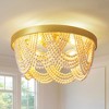 KAISITE 20inches Gold Crystal Caged Ceiling Fan with Light Kit and Remote Control - 3 of 4