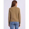 INSPIRE CHIC Women's Crew Neck Long Sleeve Button Down Casual Sweater Knitted Cardigan - 3 of 4