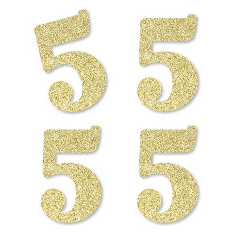 Big Dot Of Happiness Gold Glitter 5 - No-mess Real Gold Glitter Cut-out ...