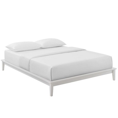 Modway Lodge Full Wood Platform Bed Frame - White