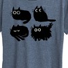 Women's - Instant Message - Sketched Black Cats Short Sleeve Graphic T-Shirt - 2 of 4