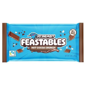 Feastables Hot Cocoa Crunch XL Christmas Chocolate Bar Stocking Stuffer - 3.35oz - 1 of 4