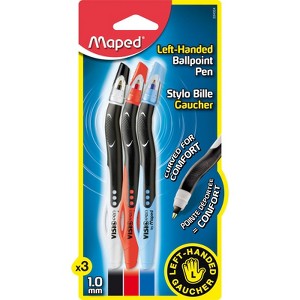 Maped Visio Left-Handed Pen, Assorted Colors, Pack of 3 (Case of 3) - 1 of 1