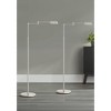 360 Lighting Zema Modern 49 1/2" Tall Standing Floor Lamps Set of 2 Lights Swing Arm Pharmacy LED Adjustable Silver Metal Brushed Nickel Finish - 2 of 4