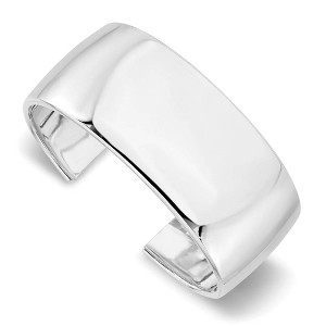 Black Bow Jewelry Sterling Silver 28mm Polished Domed Cuff Bracelet - 1 of 4