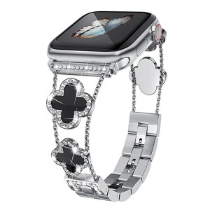 Worryfree Gadgets Metal Bling Band for Apple Watch Flower Design - 1 of 1