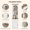 69" Tall Storage Cabinet, Narrow Arched Freestanding Tower Cabinet - 4 of 4