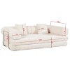 Mocamel Cream Convertible Sectional Sofa, Compact Modern Couch Bed for Living Room, Apartment and Small Space - 3 of 4