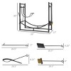 Syemin Firewood Racks and Carriers Indoor Outdoor Firewood Holde Firewood Rack Outdoor Wood Racks Outdoor for Firewood, Black, 33"*13"*30" - 4 of 4