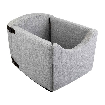 Gray Soft Sided Pet Car Seat with Safety Tether