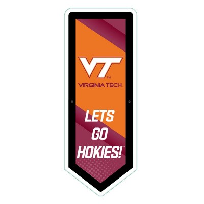 Evergreen Ultra-Thin Glazelight LED Wall Decor, Pennant, Virginia Tech- 9 x 23 Inches Made In USA