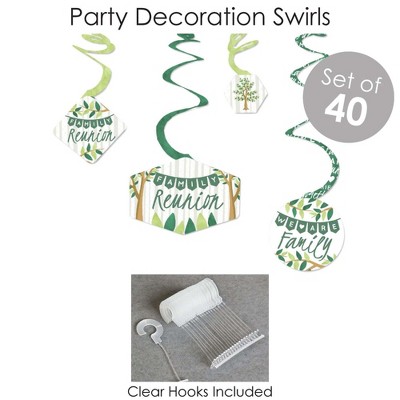 Family Reunion Green and White Party Decoration Kit